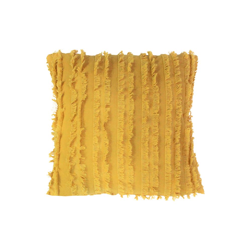 Coussins textile - PLAIN CUSHION WITH FRINGES - PETIT ALO