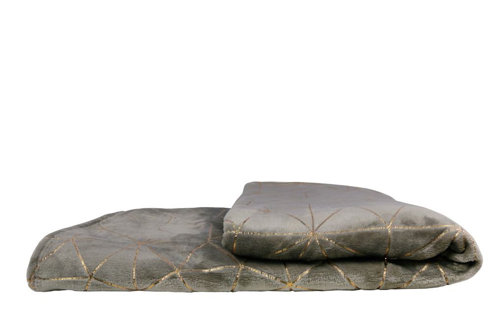 Throw blankets - BLANKET WITH GOLDEN MOTIFS. - PETIT ALO