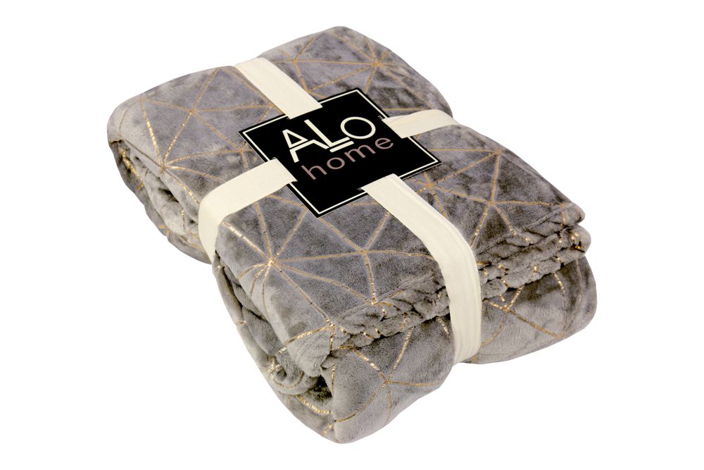 Throw blankets - BLANKET WITH GOLDEN MOTIFS. - PETIT ALO