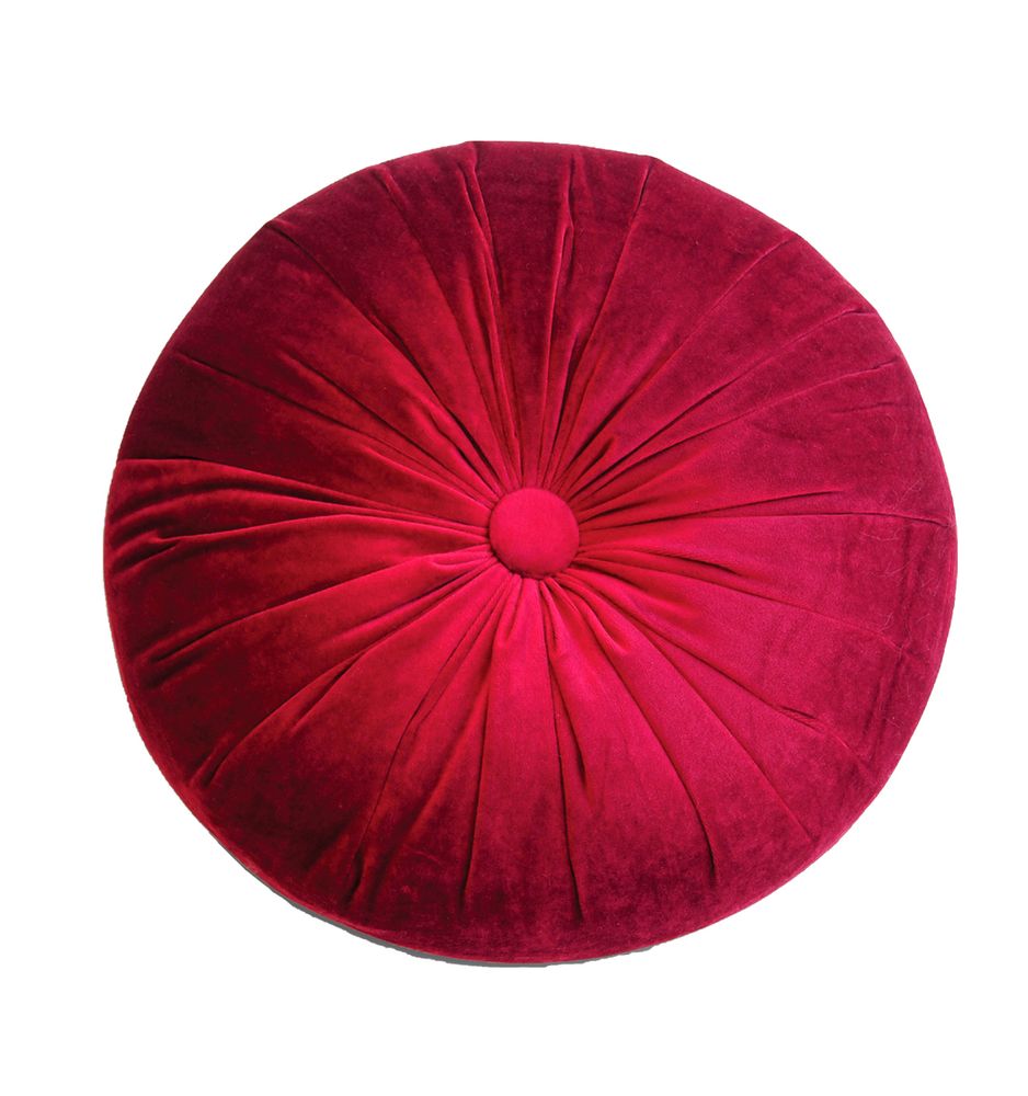Fabric cushions - BURGUNDY VELVET CUSHION - PETIT ALO