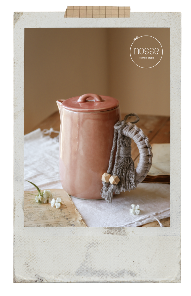 Accessoires thé et café - COLLAB par AnaBanana | Carafe & Théière Macramé - NOSSE CERAMICS1