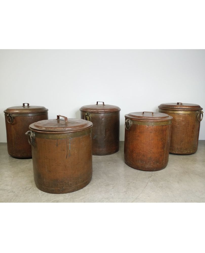 Objets de décoration - Chaudron en cuivre avec couvercle. - JD PRODUCTION - JD CO MARINE