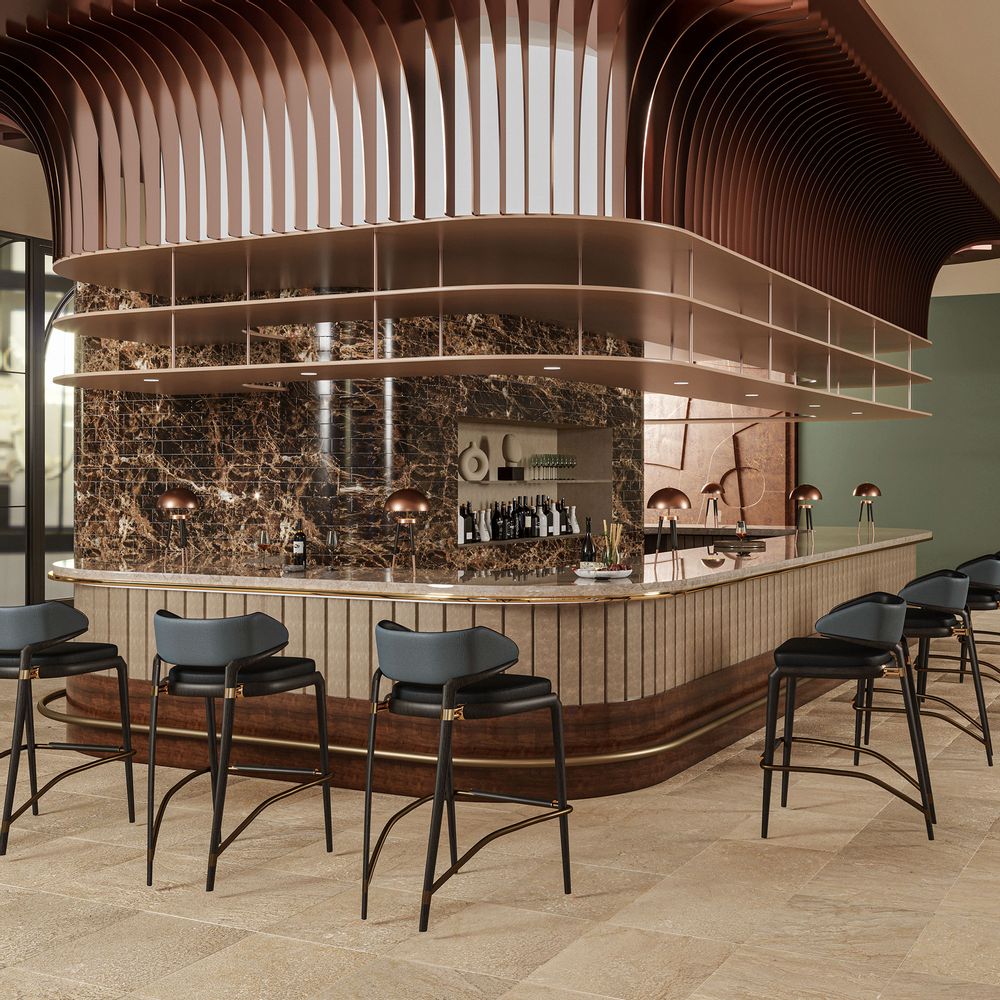Chaises - York Bar Chair - PORUS STUDIO