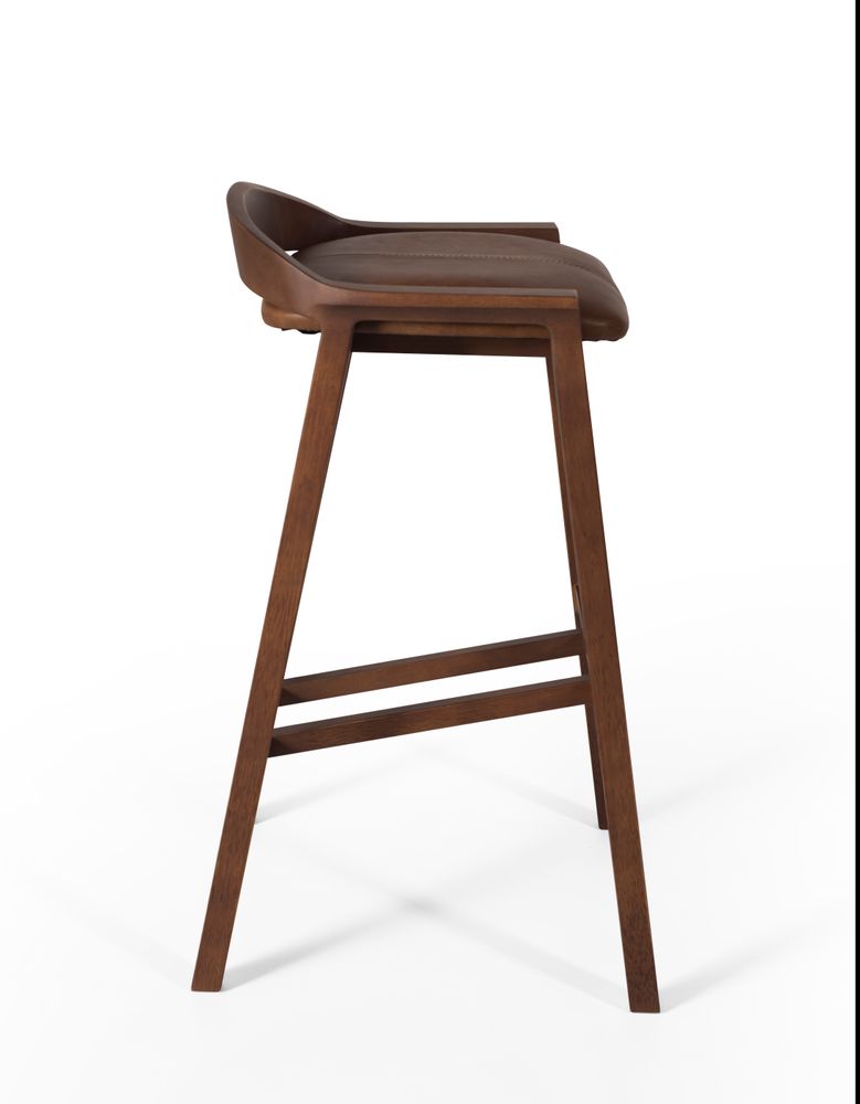 Stools - ARQUELIS LEATHER STOOL - MOVEIS JAMES LTDA