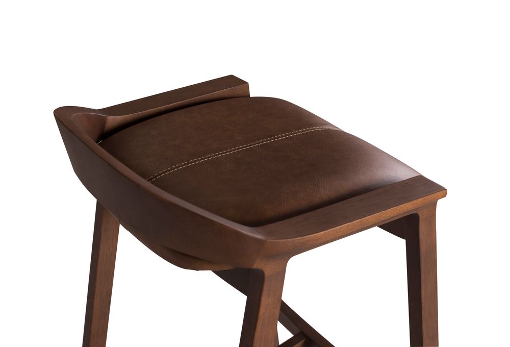 Stools - ARQUELIS LEATHER STOOL - MOVEIS JAMES LTDA