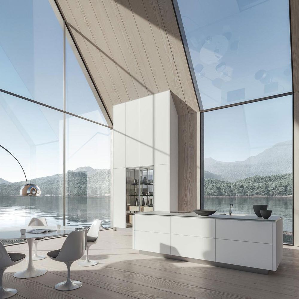 Meubles de cuisines - Plan de travail SieMatic SLX SE en laque mate - SIEMATIC FRANCE