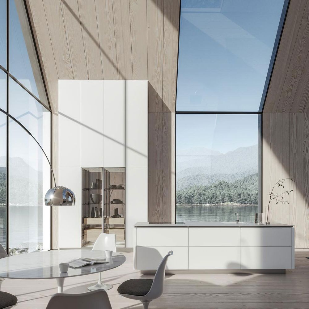 Meubles de cuisines - Plan de travail SieMatic SLX SE en laque mate - SIEMATIC FRANCE