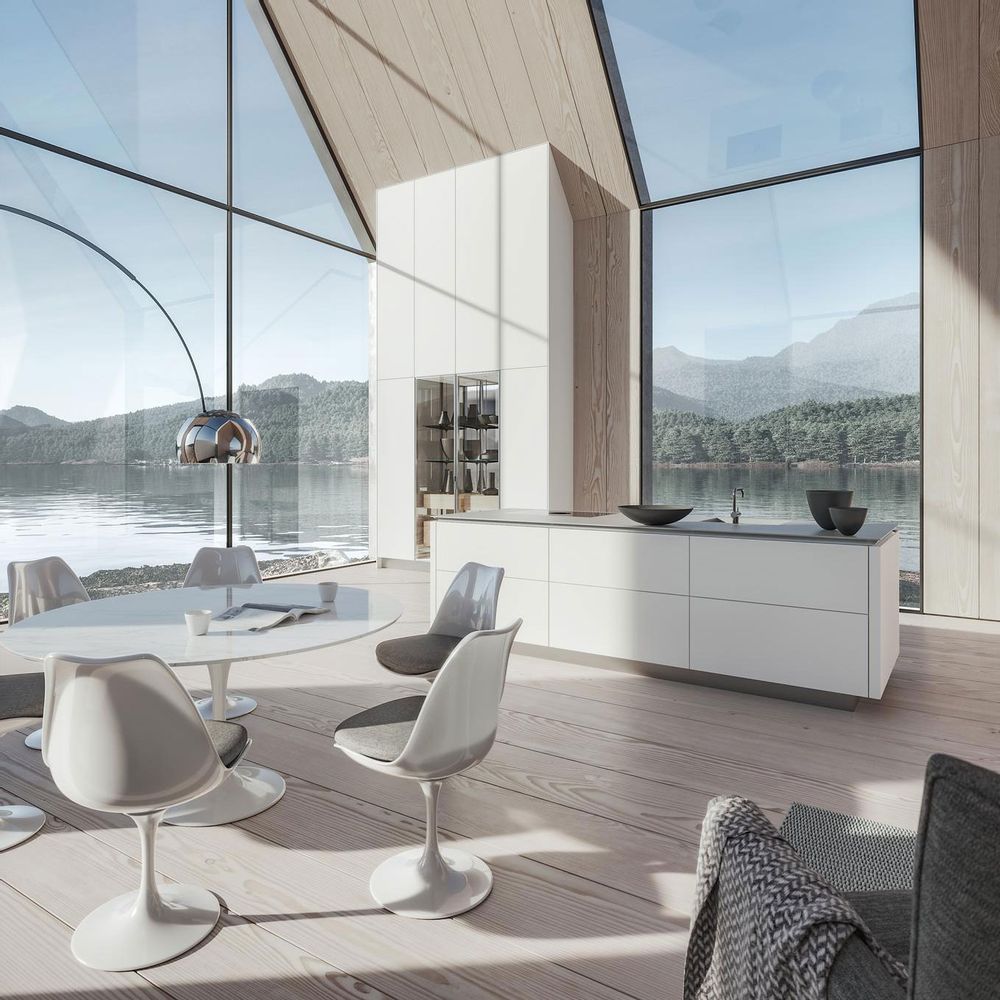Meubles de cuisines - Plan de travail SieMatic SLX SE en laque mate - SIEMATIC FRANCE