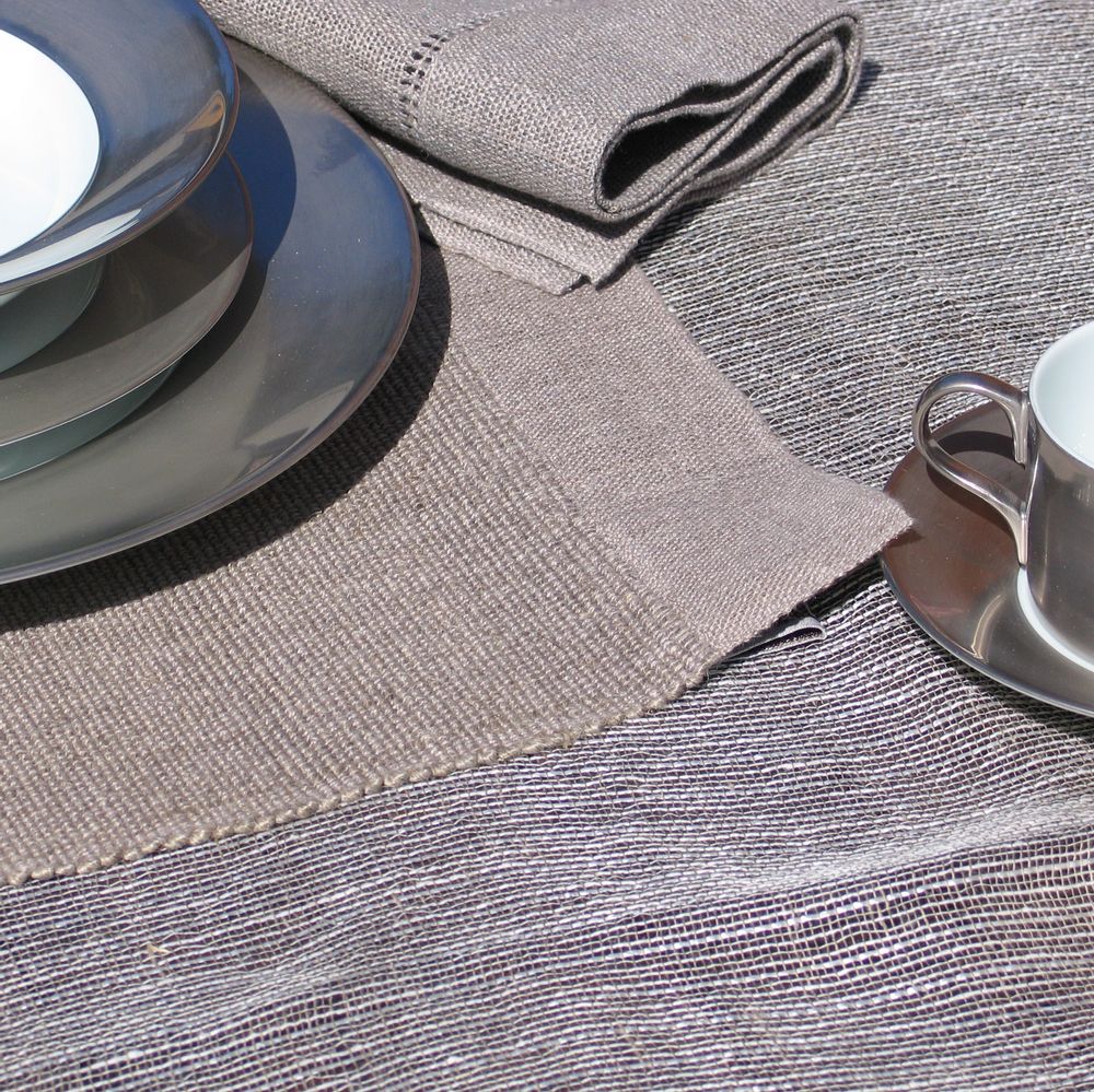 Table linen - 100% HAND WOVEN TABLE LINENS - STUDIO NATURAL