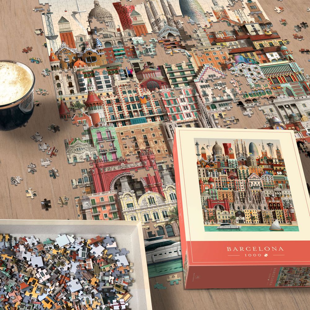 Jeux enfants - Barcelona jigsaw puzzle (1000 pièces) - MARTIN SCHWARTZ