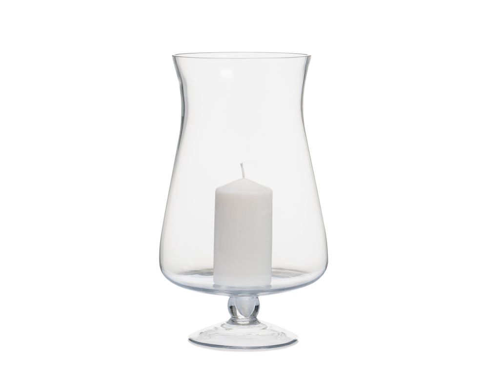 Candlesticks and candle holders - Joli clear glass candle holder Ø20x35 cm CR71100 - ANDREA HOUSE