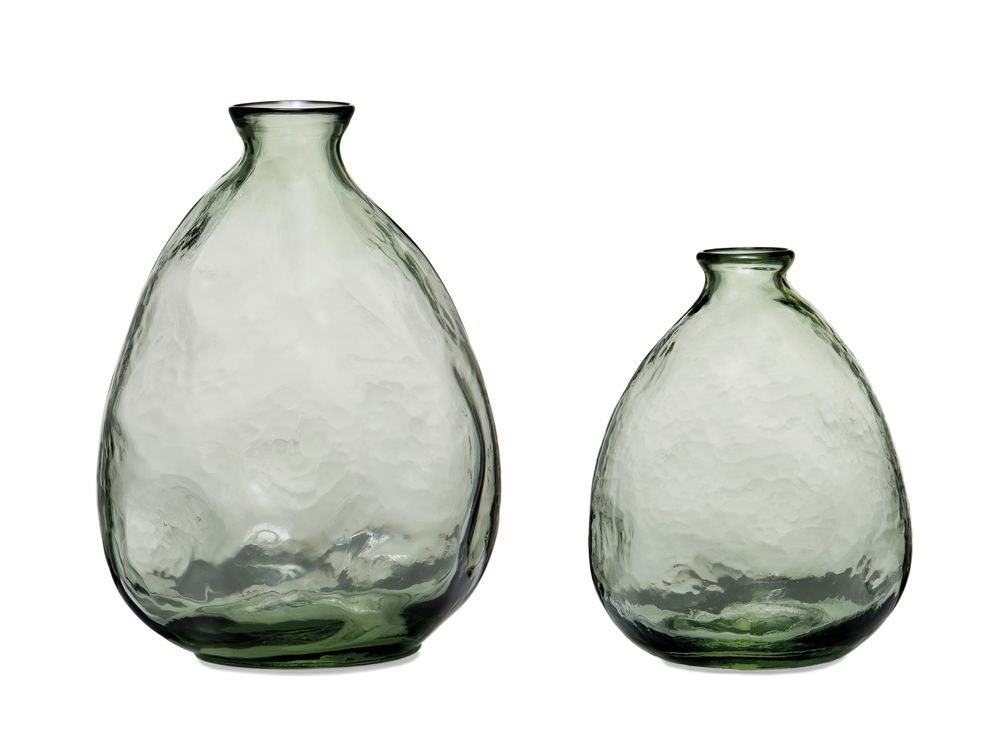 Vases - Vase en verre vert biologique Ø15,5x20 cm CR71103 - ANDREA HOUSE