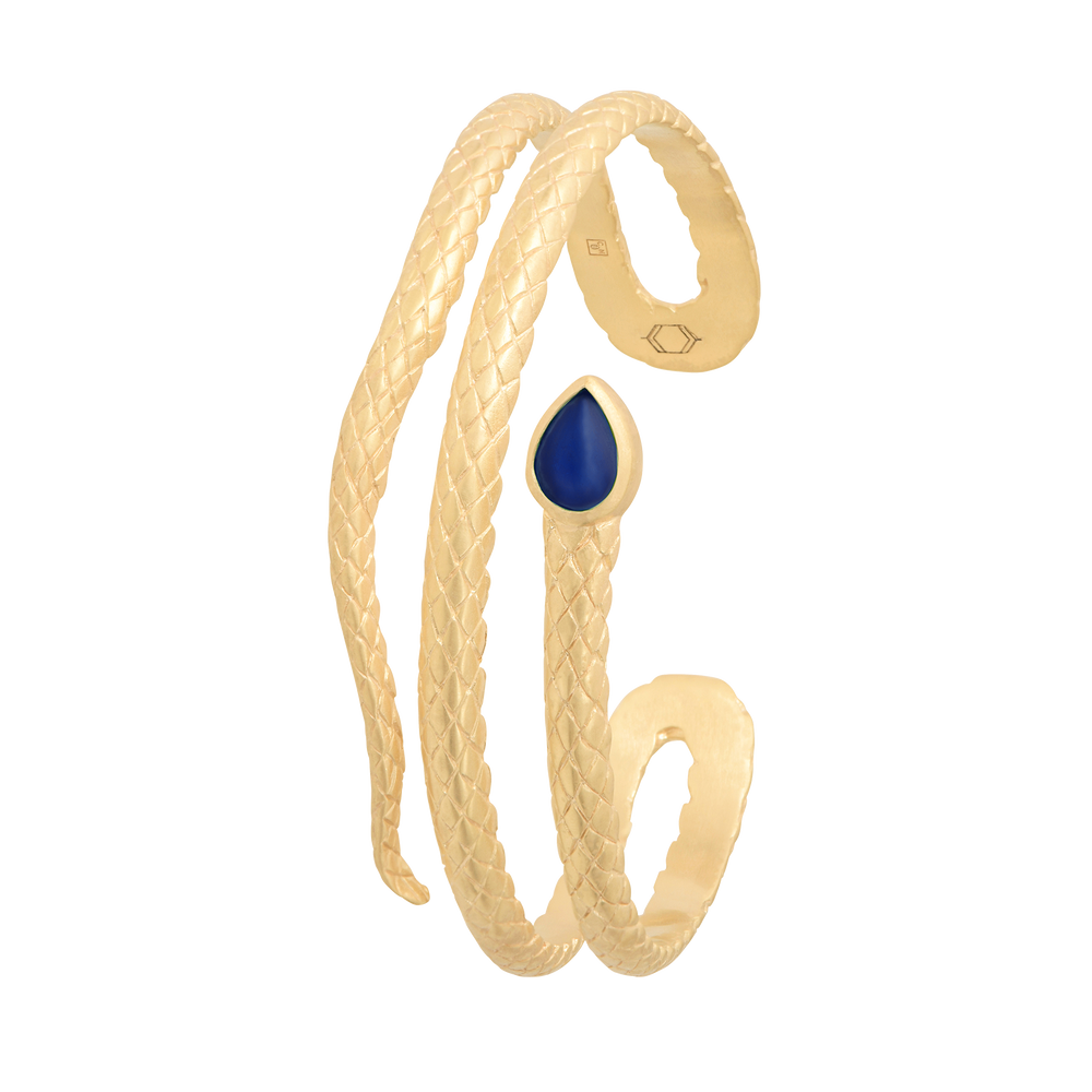 Jewelry - Blue Sapphire Serpentine Cuff - COLLECTION CONSTANCE