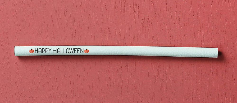Épicerie fine - Pailles comestibles, compostables et biodégradables sérigraphiées "Happy Halloween" - SWITCH EAT