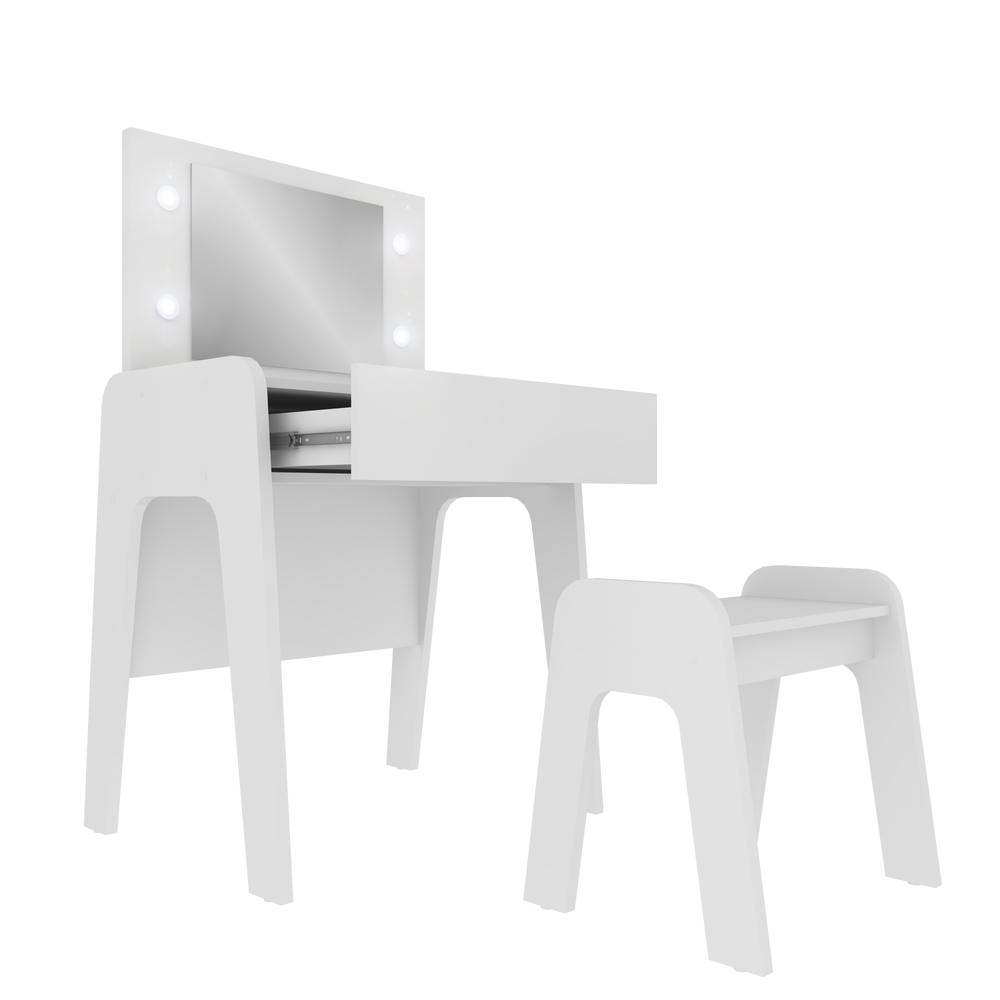 Children's bedrooms - Ternura 3083 dressing table with mirror+LED - MULTIMÓVEIS