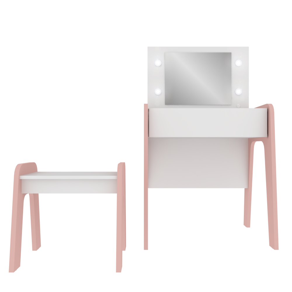 Children's bedrooms - Ternura 3083 dressing table with mirror+LED - MULTIMÓVEIS
