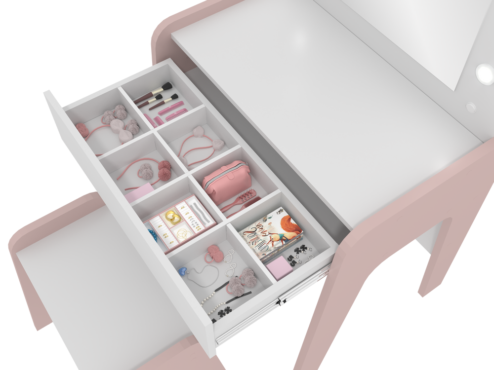 Children's bedrooms - Ternura 3083 dressing table with mirror+LED - MULTIMÓVEIS