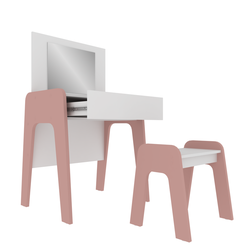 Children's bedrooms - Ternura Dressing Table with Mirror - MULTIMÓVEIS