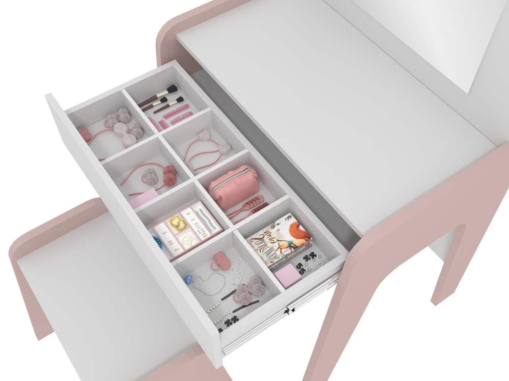 Children's bedrooms - Ternura Dressing Table with Mirror - MULTIMÓVEIS