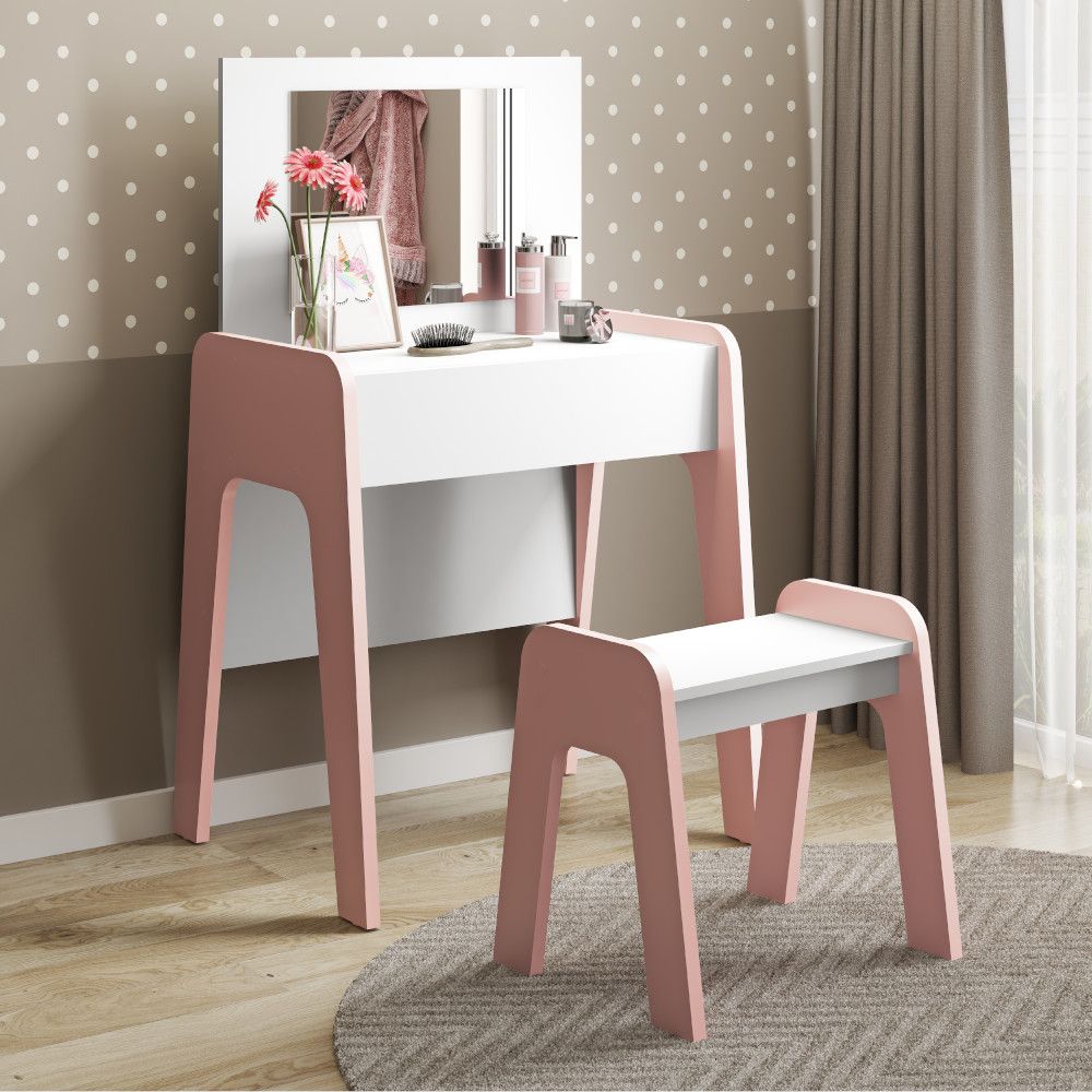 Children's bedrooms - Ternura Dressing Table with Mirror - MULTIMÓVEIS