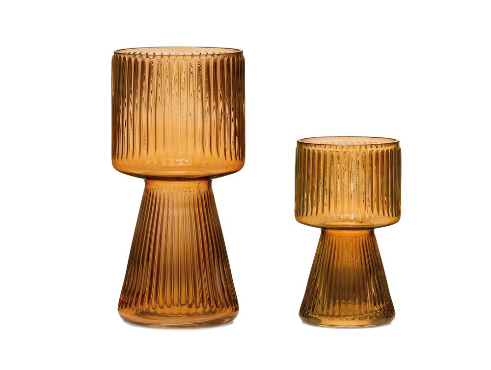 Vases - Sami amber glass vase Ø15x30 cm CR71114 - ANDREA HOUSE