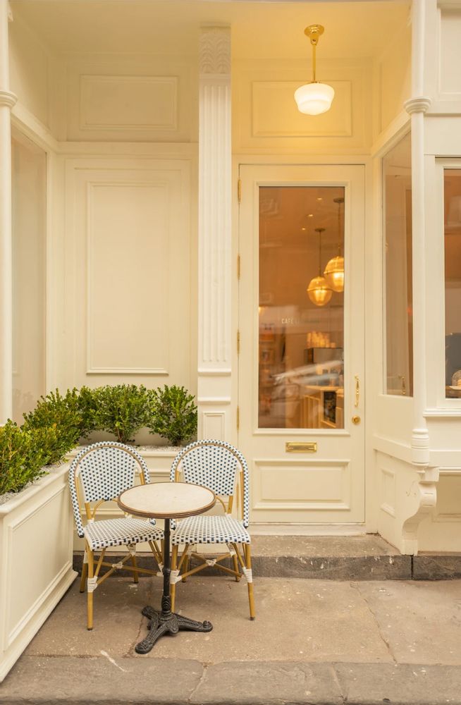 Other tables - French Bistro Table 51 cm, White Italian Carrara Marble and Iron Base - BONNECAZE ABSINTHE & HOME