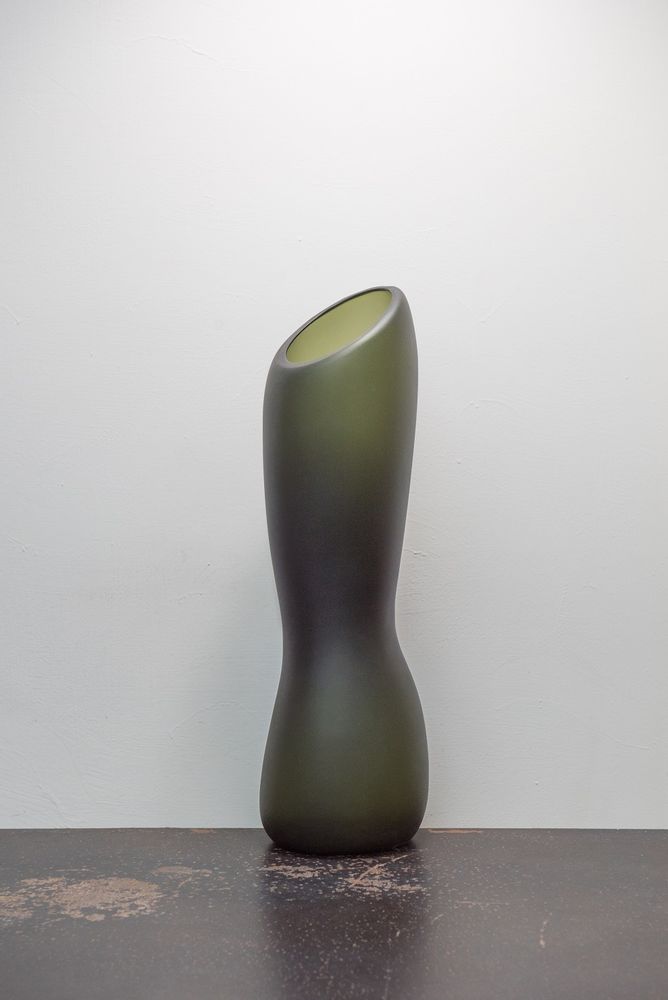 Vases - Hand blown glass. - 3,CO