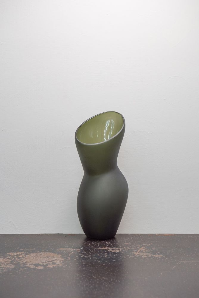 Vases - Hand blown glass. - 3,CO