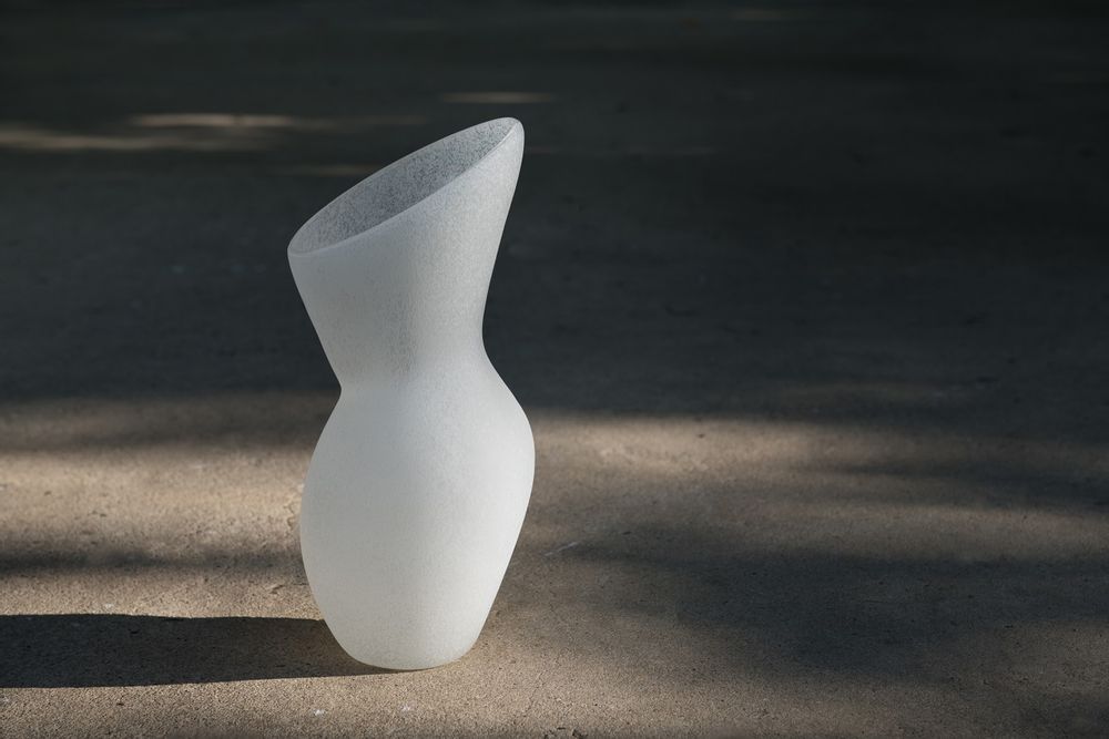 Vases - Hand blown glass. - 3,CO