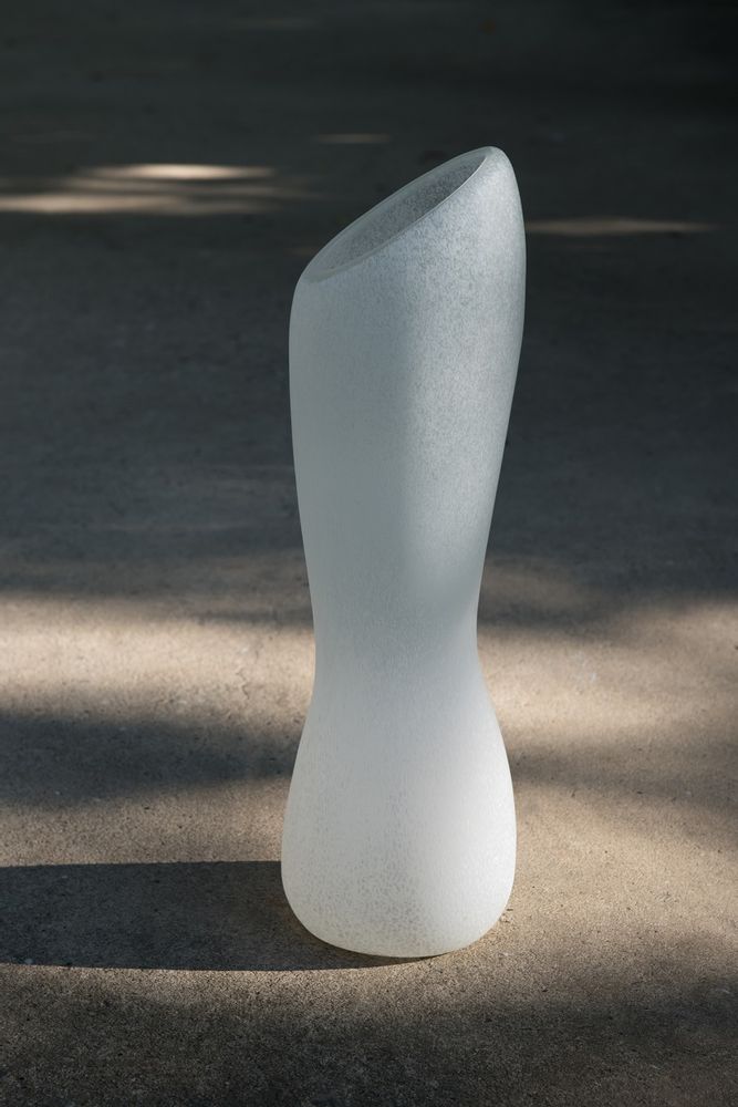 Vases - Hand blown glass. - 3,CO