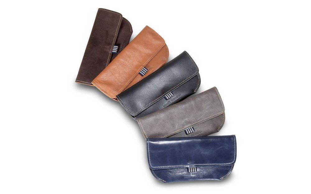 Leather goods - MEN GLASSES CASE WITH A FLAP - BANDIT MANCHOT
