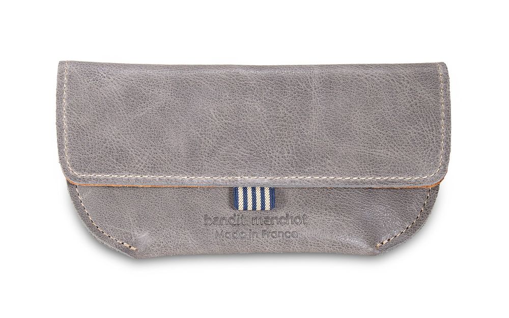 Leather goods - MEN GLASSES CASE WITH A FLAP - BANDIT MANCHOT