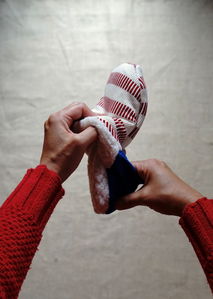Gifts - French antique stripes × Sheep boa - MERIPPA