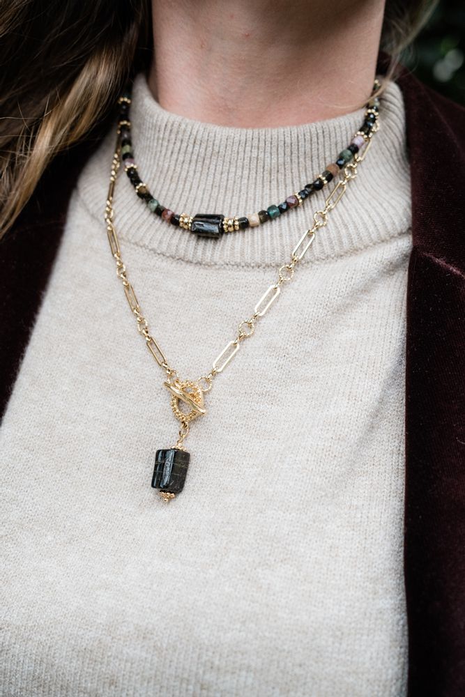Jewelry - NILA TOURMALINE NECKLACE - AGNES PARIS JEWELRY DESIGNER