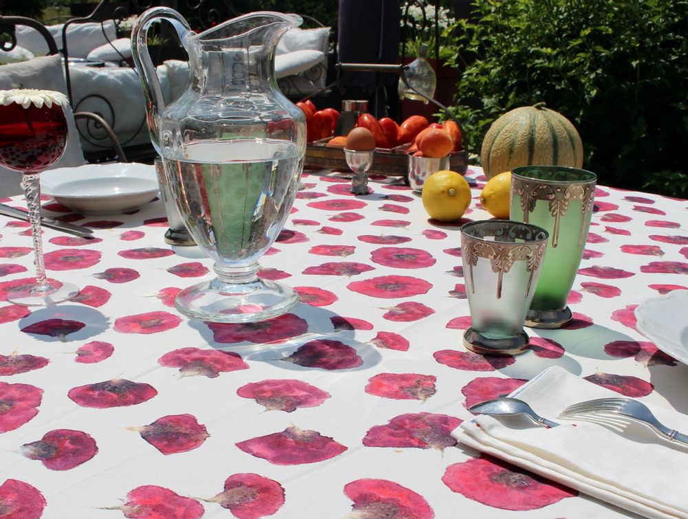 Linge de table textile - NAPPE COQUELICOTS - DRESSEUR DE TABLES