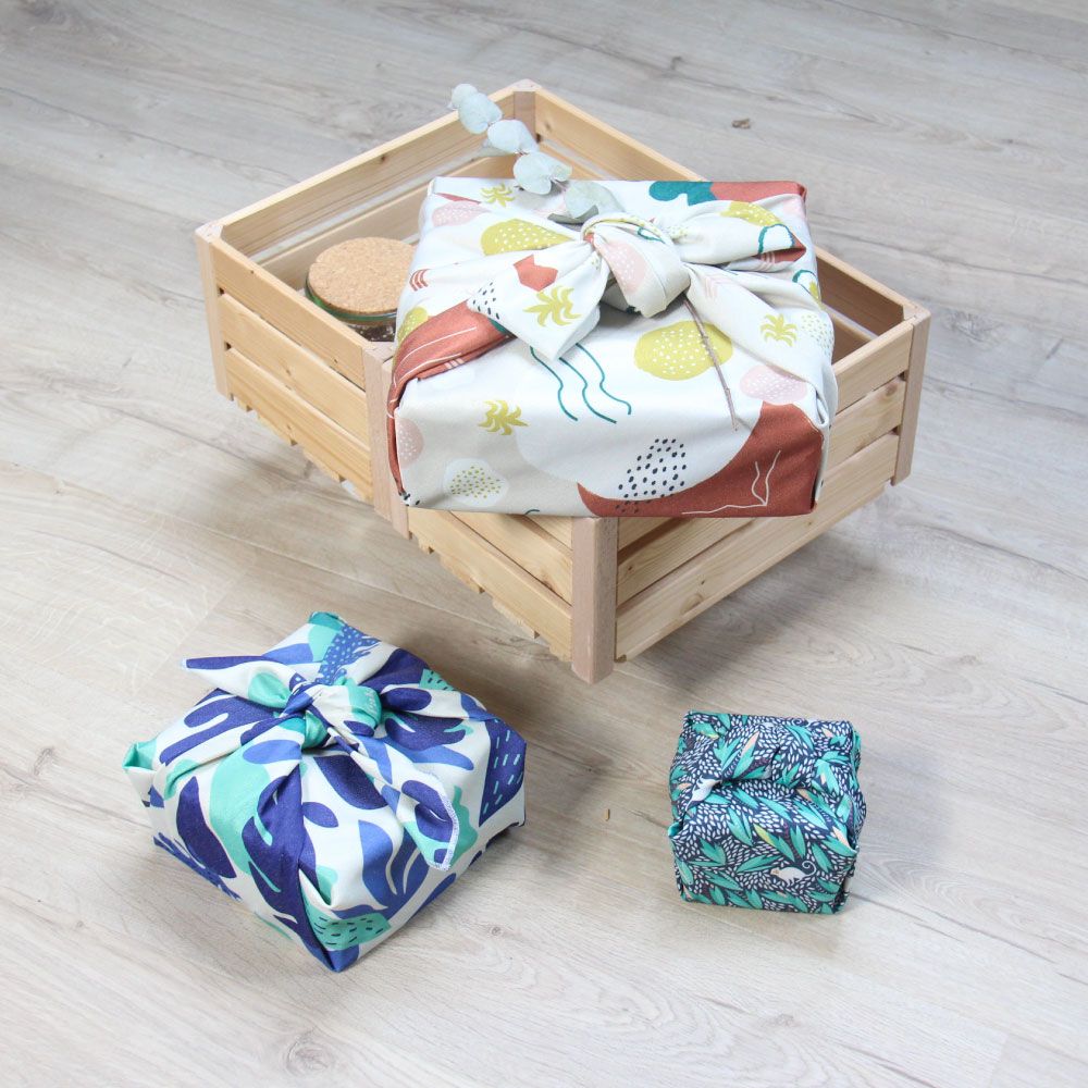Gifts - Zero waste gift wrap (furoshiki) - Size 75 x 75 cm - PAKÉ