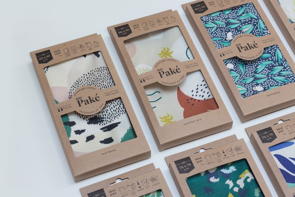 Gifts - Zero waste gift wrap (furoshiki) - Size 75 x 75 cm - PAKÉ