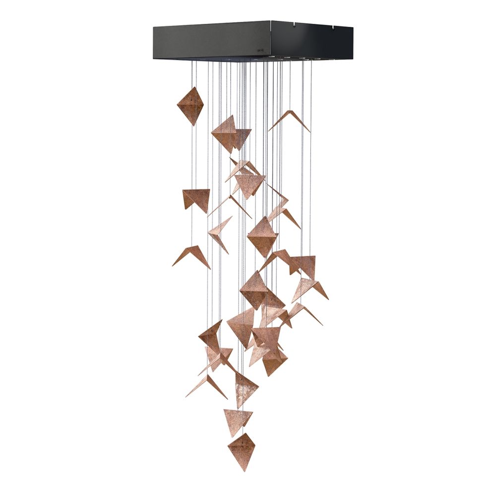 Hanging lights - PORTAL chandelier black&rust LGH0831 - GIE EL
