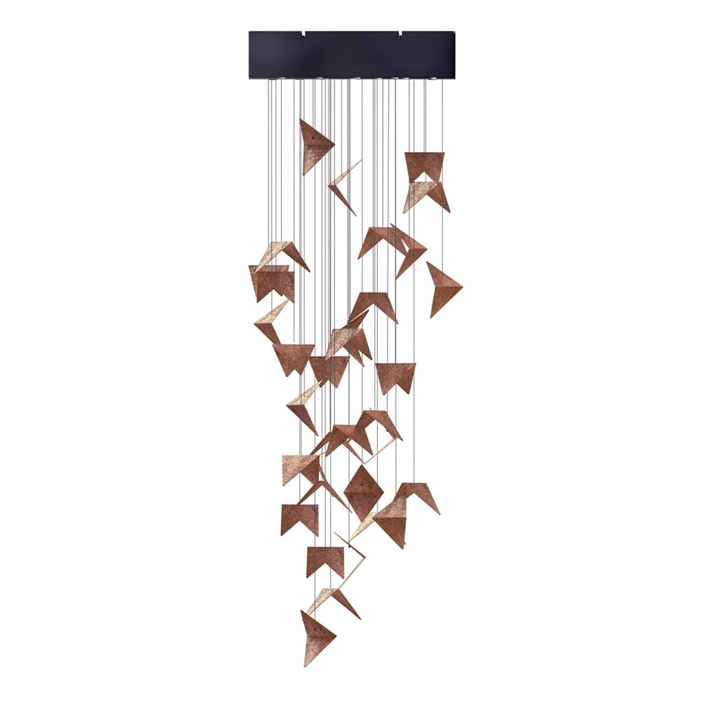 Hanging lights - PORTAL chandelier black&rust LGH0831 - GIE EL