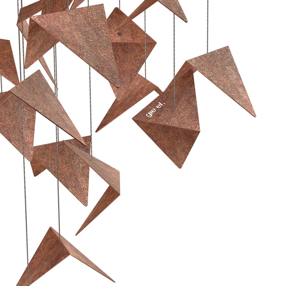 Hanging lights - PORTAL chandelier black&rust LGH0831 - GIE EL