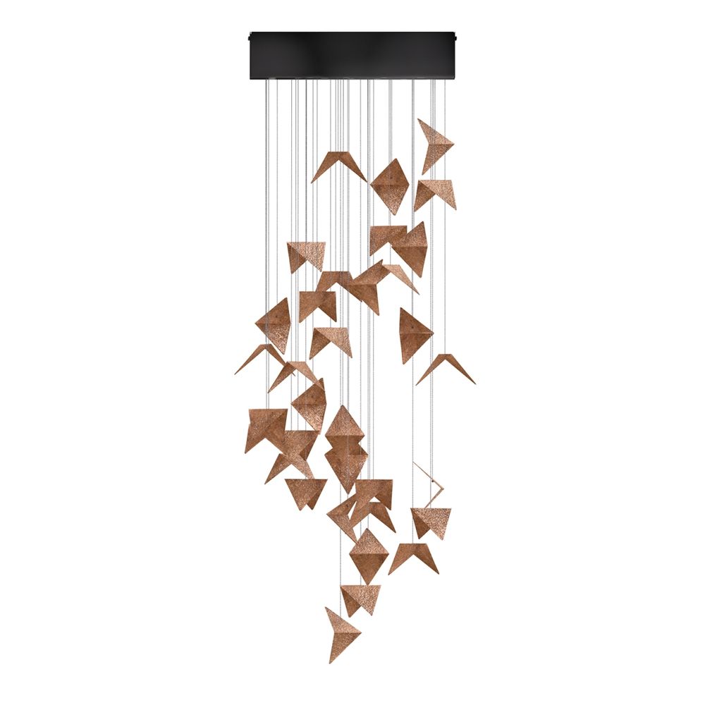 Hanging lights - PORTAL chandelier black&rust LGH0831 - GIE EL