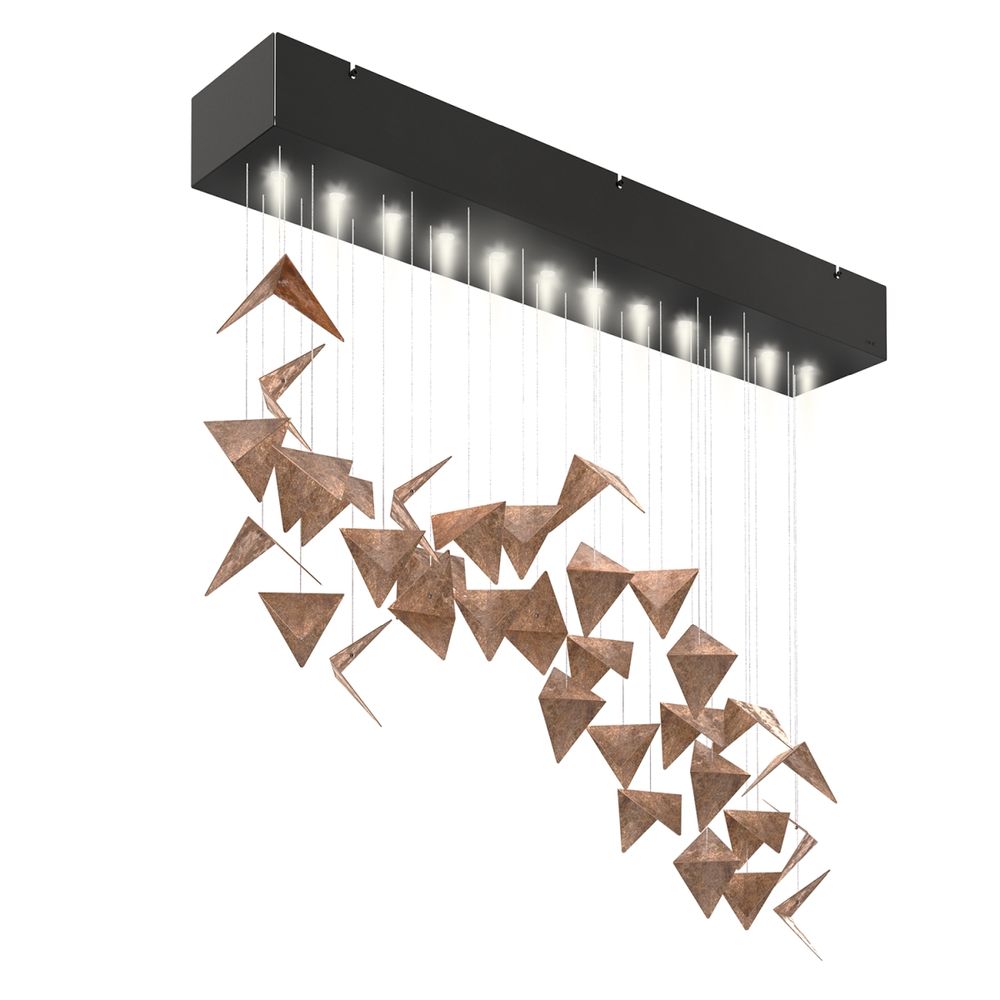 Suspensions - Lustre VILINE noir et rouille LGH0841 - GIE EL