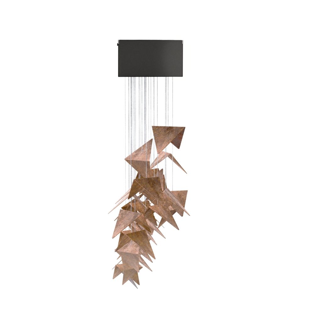 Suspensions - Lustre VILINE noir et rouille LGH0841 - GIE EL