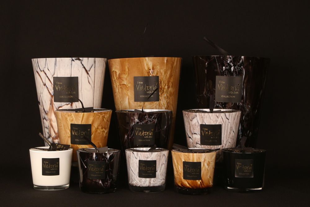 Bougies - Bougie Victoria " Marble " - VICTORIA WITH LOVE COLLECTION