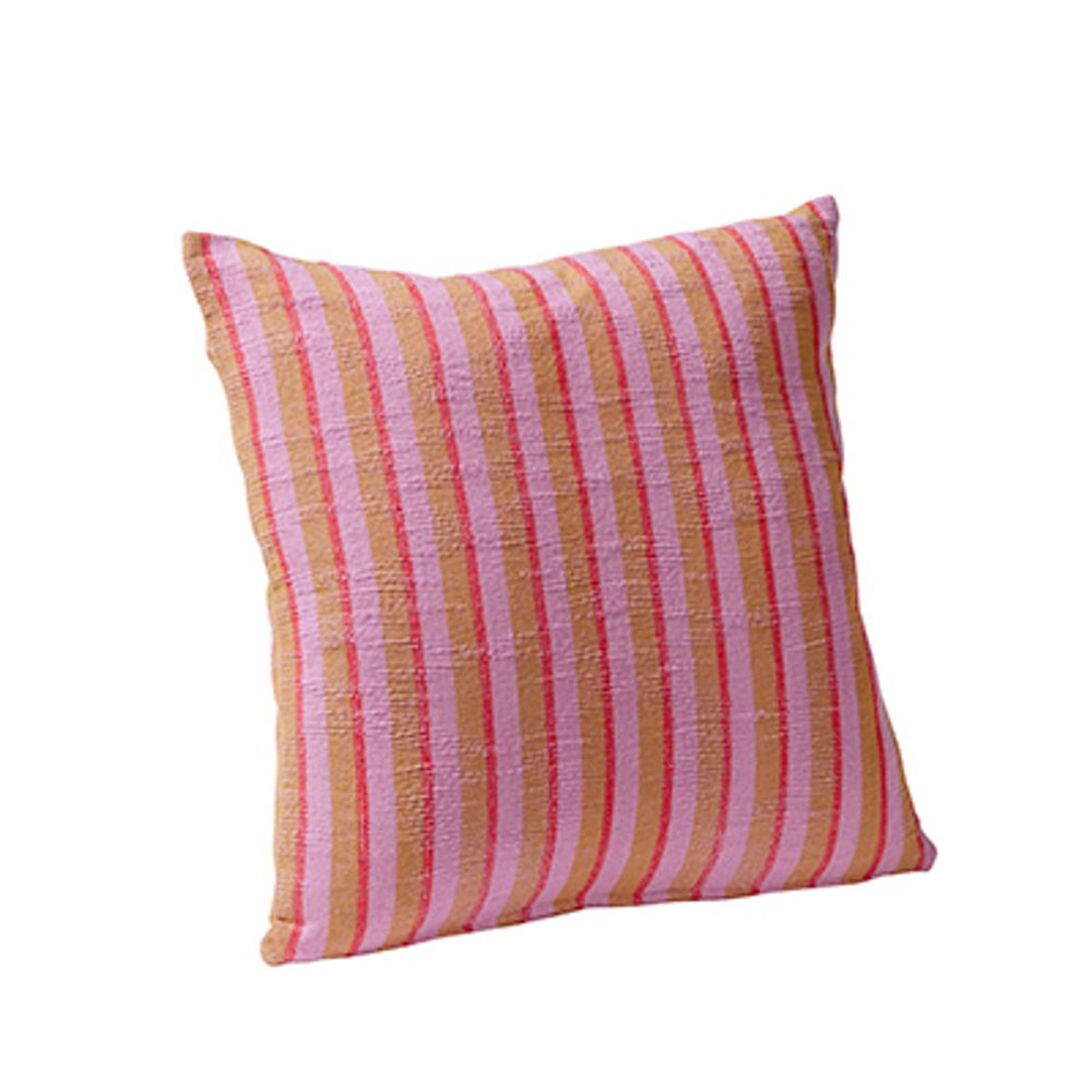 Coussins - Coussin en coton, rose/rouge/marron - HÜBSCH