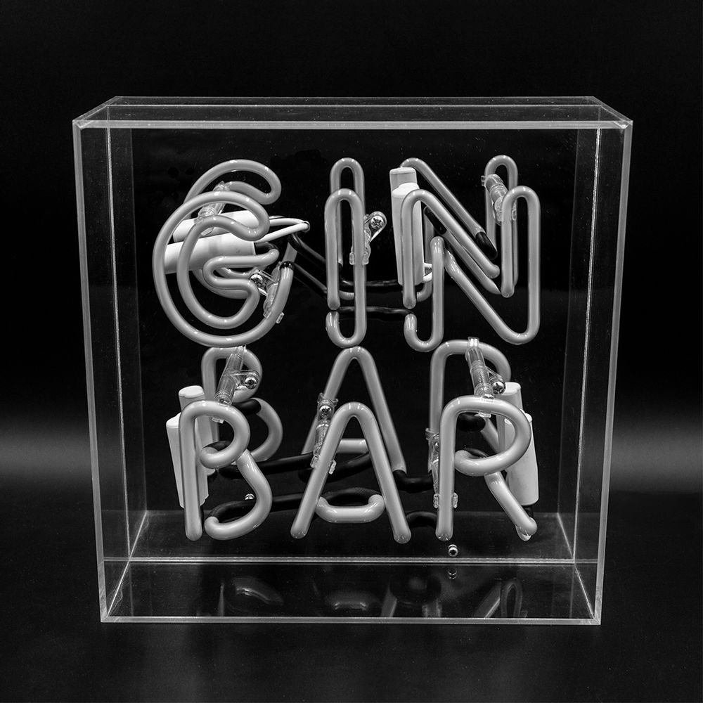 Desk lamps - 'GIN Bar' Acrylic Box Neon Light - LOCOMOCEAN