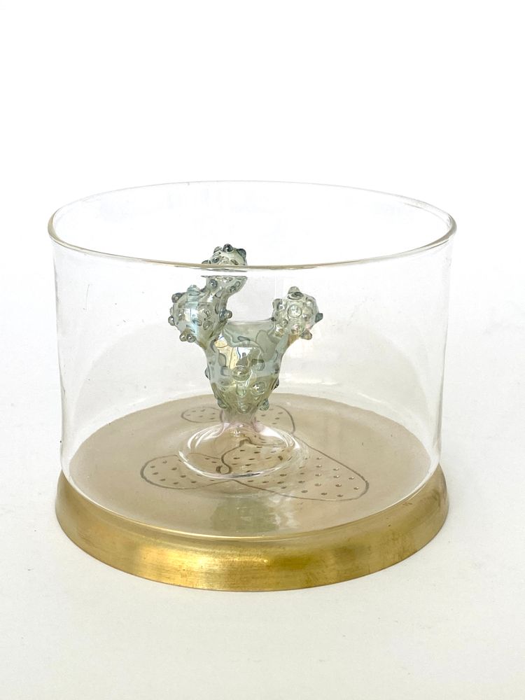 Storage boxes - Glass Box Cactus Motif - ASMA'S CRAFTS