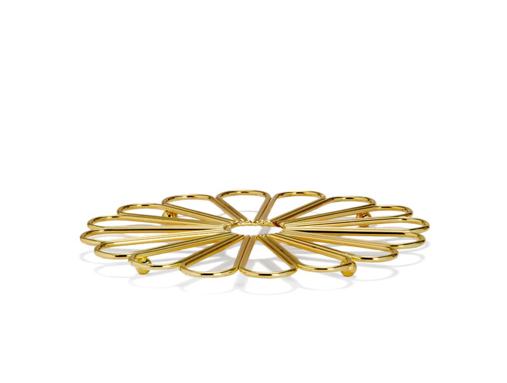 Kitchen utensils - Gold metal trivet Ø20x1.5 cm MS71090 - ANDREA HOUSE