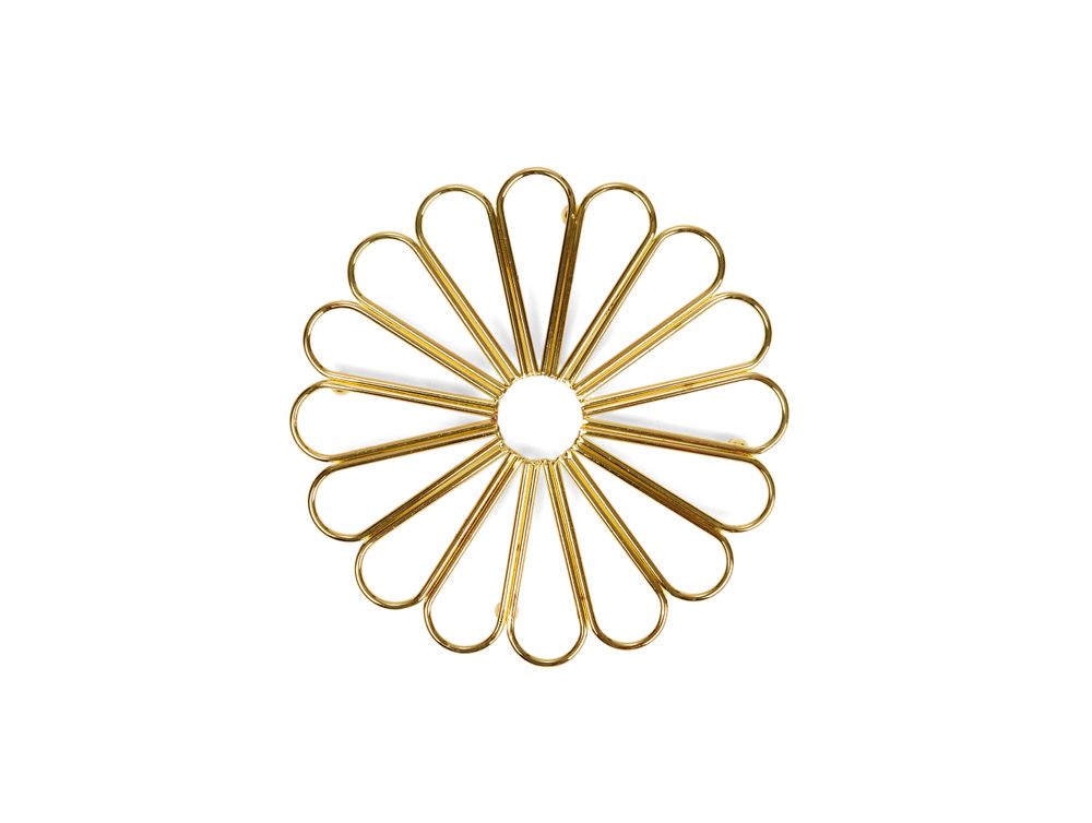 Kitchen utensils - Gold metal trivet Ø20x1.5 cm MS71090 - ANDREA HOUSE