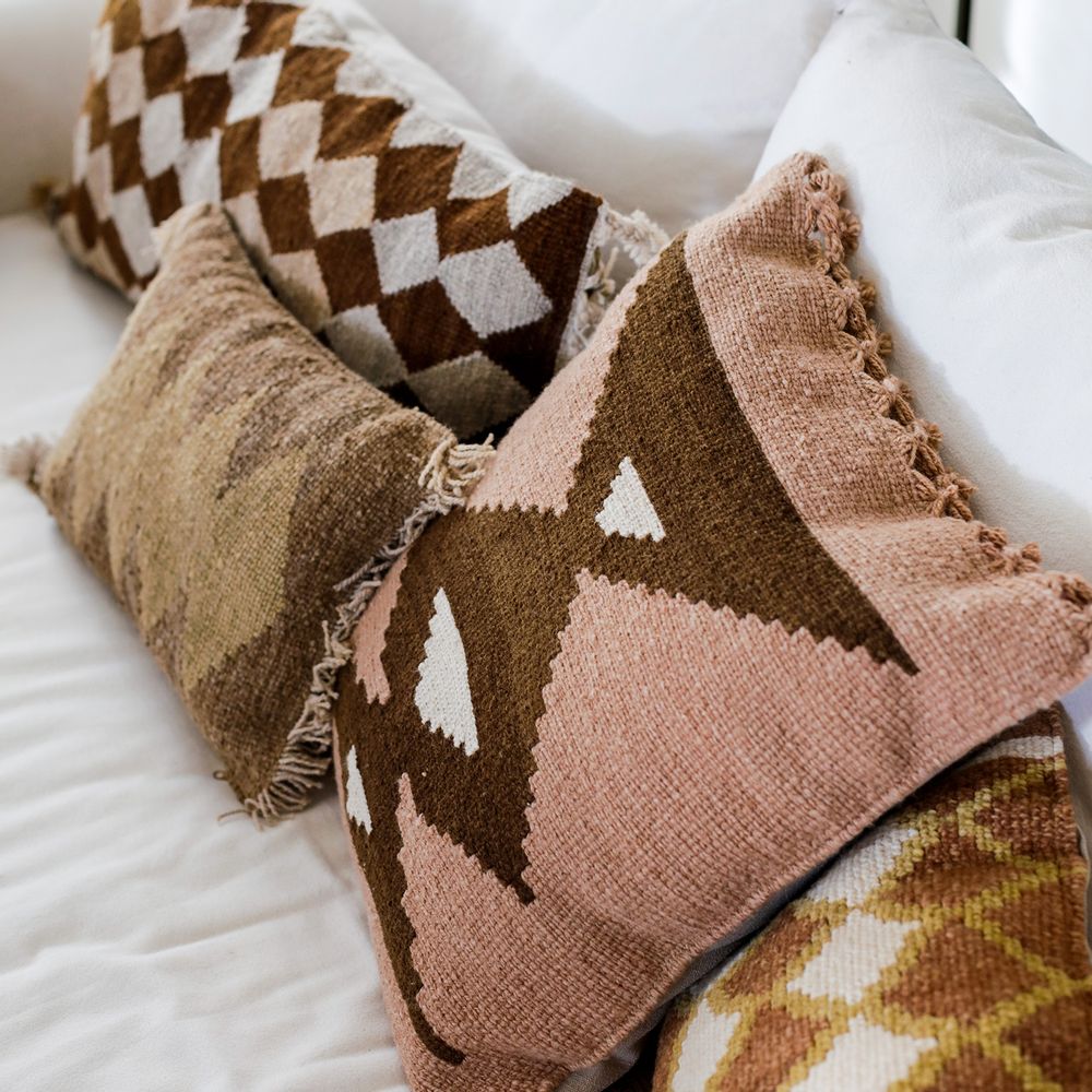 Fabric cushions - Wool Tapestry Cushion - MATRIARCA | NATIVE ART